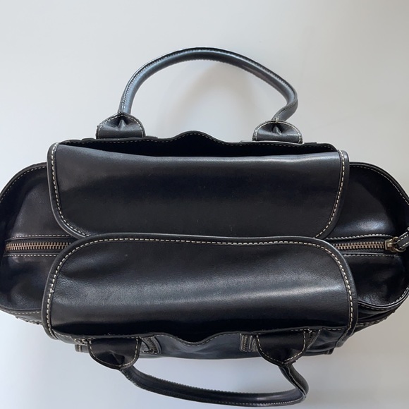 Kenneth Cole NY Black leather studded 2 handle handbag - Picture 13 of 16